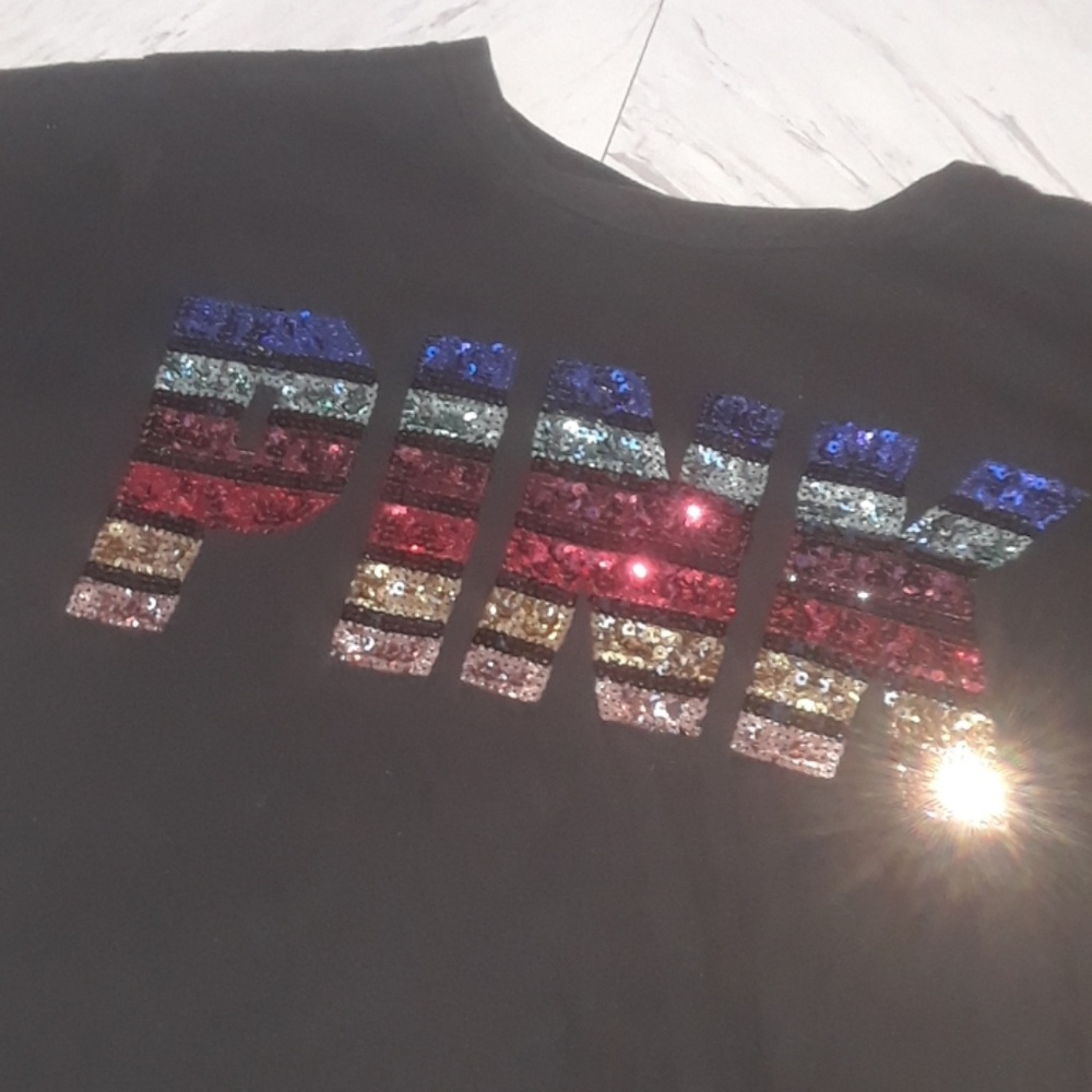 Pink sequence shirt
